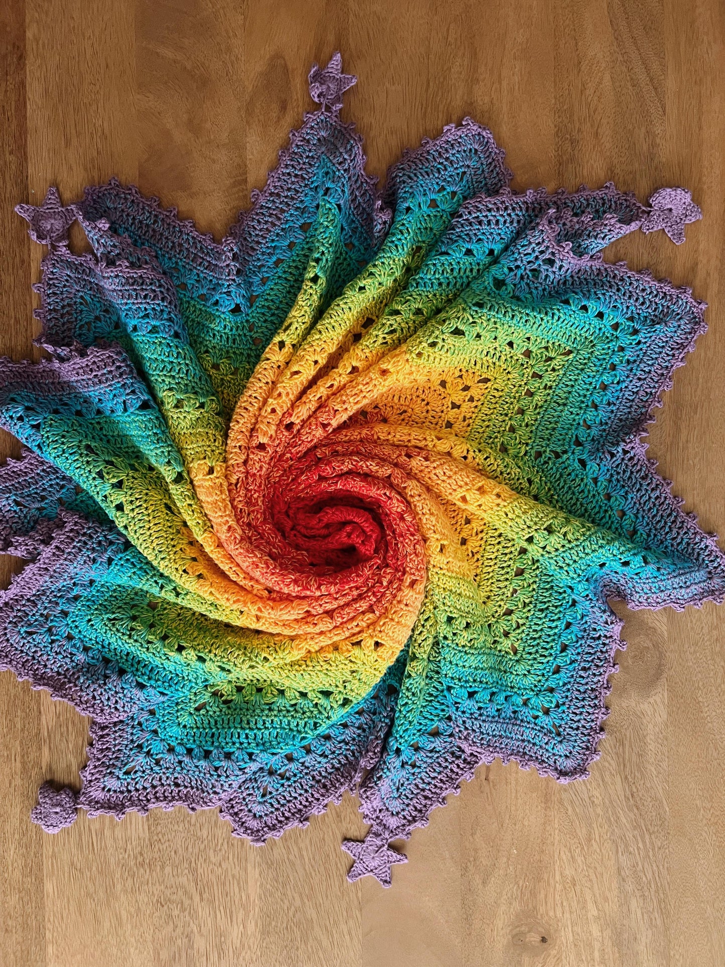 Rainbow Star Blanket
